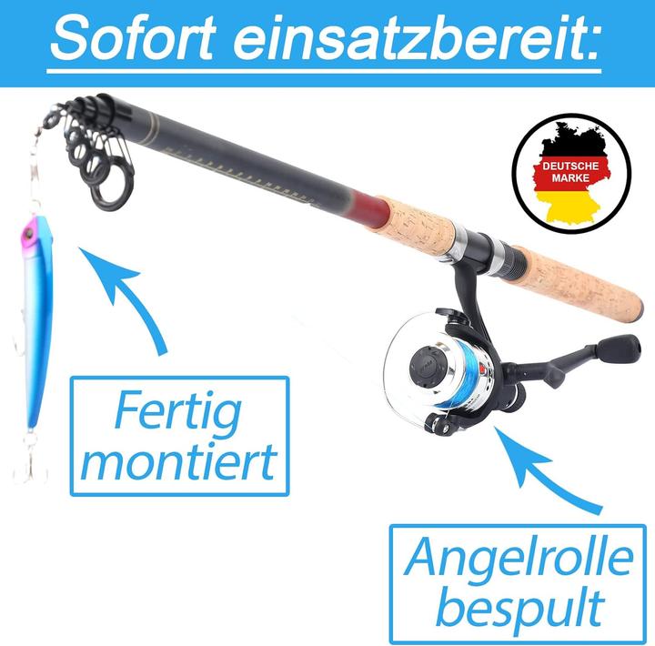 Produktbild Q-Tac Angelset für Kinder (Teleskoprute, Angelset, 270 cm)