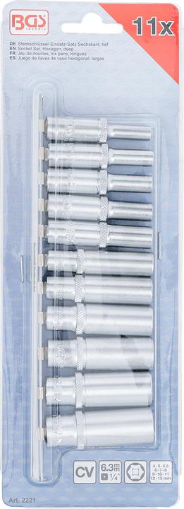 Actual product image BGS Steckschlüssel-Einsatz-Satz (4 mm, 5 mm, 5.5 mm, 6 mm, 7 mm, 8 mm, 9 mm, 10 mm, 11 mm, 12 mm, 13 mm)