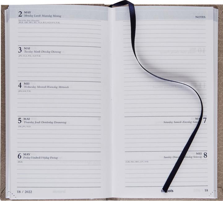 Produktbild Brepols Agenda Notavision Dubl. 2025 26.3.1483 1W/2S grün ML 9x16cm (9 x 16 cm, Niederländisch)