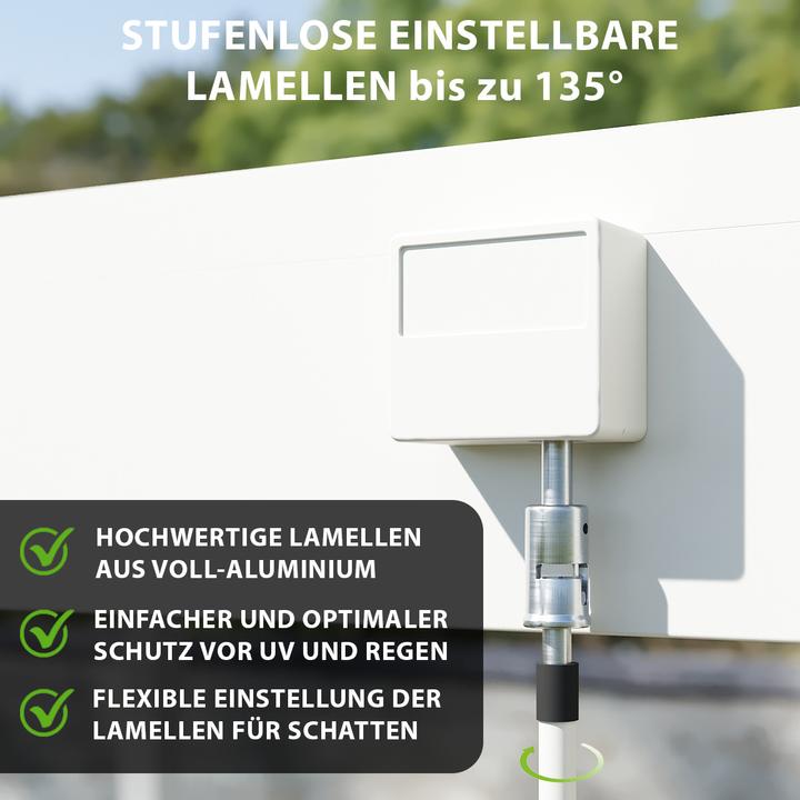 Actual product image Weide Pergola Deluxe Plus with slatted roof 3.6x4m White (400 cm, 360 cm)