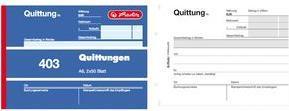 Produktbild Herlitz Formularbuch "Quittung 402", DIN A6, 2 x 40 Blatt (80 x)