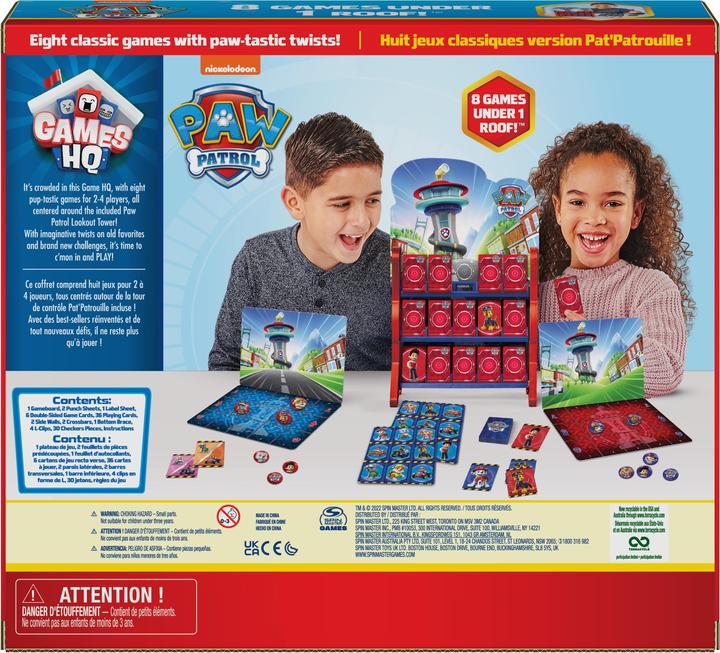 Produktbild Spin Master Paw Patrol, Spielesammlung mit Brettspielen für Kinder, Dame, Tic-Tac-Toe, Memory, Bingo, Nix da, Ka (Deutsch)