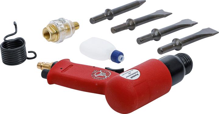 Actual product image BGS Air Hammer Chisel Set 8 pcs. (Rechargeable battery operated)