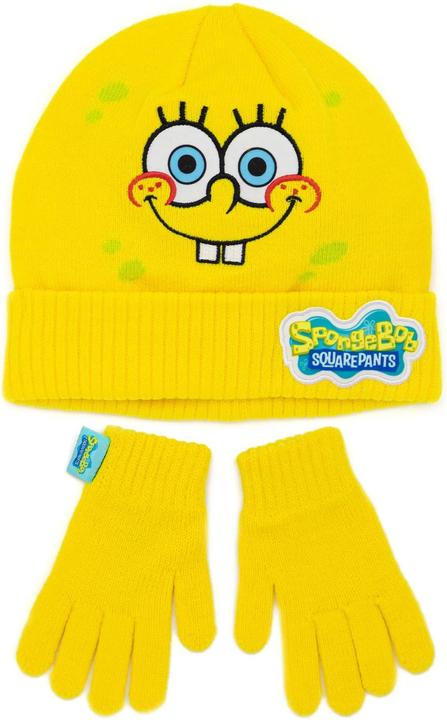 Produktbild Spongebob Squarepants Strickmütze und Handschuhe Set