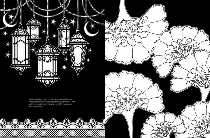 Produktbild Black Edition: Orientalische Mandalas – 50 Motive und Ornamente aus Tausendundeiner Nacht a