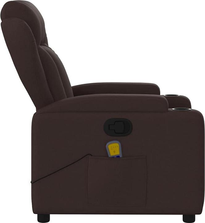 Produktbild VidaXL Massagesessel Dunkelbraun Stoff,Farbe: Dunkelbraun,Material