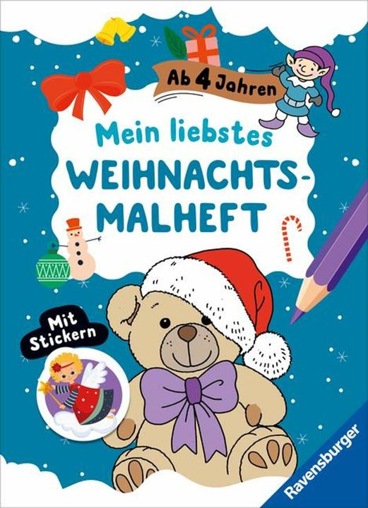 Produktbild Ravensburger Mein liebstes Weihnachtsmalheft mit Stickern ab 4