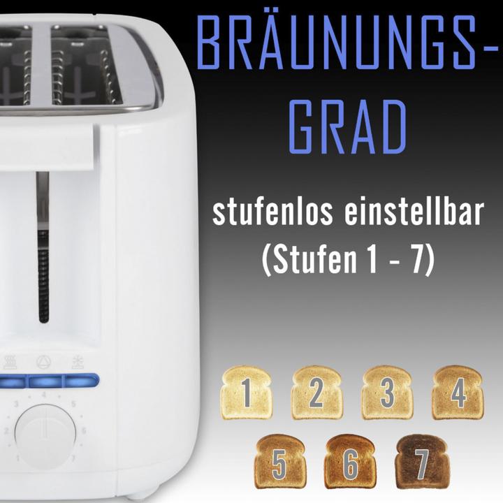 Immagine prodotto Clatronic TA 3802 tostapane bianco a 4 fessure lunghe