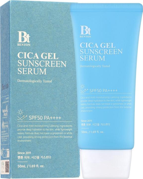 Actual product image Benton Cica gel sunscreen serum (Suntan cream, SPF 50, 50 ml)