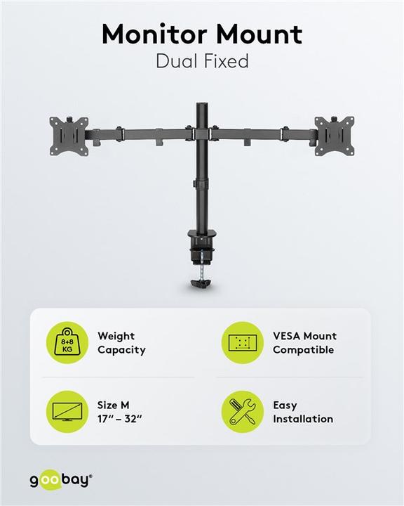 Produktbild Goobay Doppel-Monitorhalterung Flex (Tisch, 32")