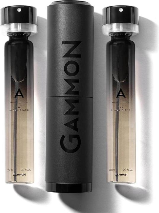 Image du produit Gammon 8741 Black Notes Parfum Starter Set A (2x20 ml), le parfum boisé et sucré BLACK PIANO pour hommes (Eau de parfum, 40 ml)
