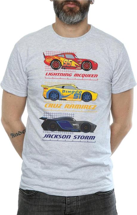 Actual product image Cars Mens Racer Profile Cotton T-Shirt (S)