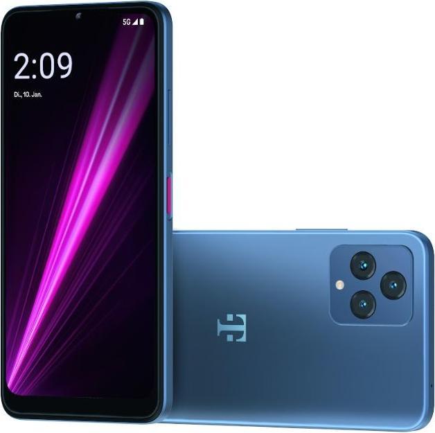 Actual product image Telekom T PHONE 5G Smartphone 64 16.5 cm (6.5 inch) Blue Android™ 12 (64 GB, Blue, 6.52", 50 Mpx, 5G)