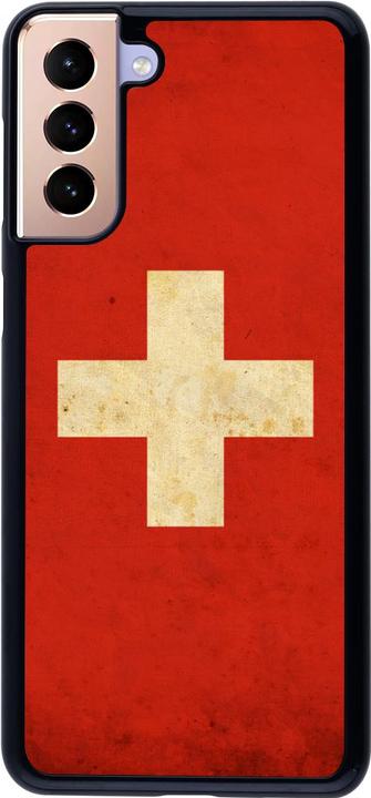 Actual product image PhoneLook Vintage Flag SWISS cover (Samsung Galaxy S21+ 5G)