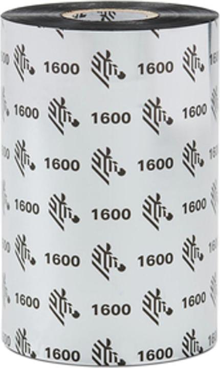 Productafbeelding Zebra 1600 Economy Wax - Zwart - 156 mm x 450 m - Lint (15.60 cm, Zwart)