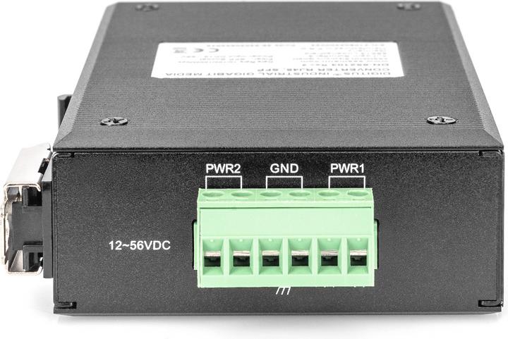 Image du produit Digitus 10/100/1000 Base-TX to 1000 Base-FX Industrial Media Converter (2 Ports)