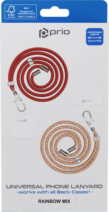 Immagine prodotto prio Cordino universale per cellulare 0,7 m Rainbow Mix