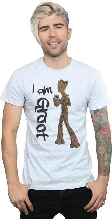 Actual product image Mens Avengers Infinity War Graffiti Groot T-Shirt (L)