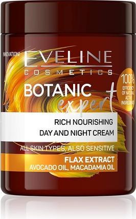 Actual product image Eveline Cosmetics - Botanic Expert Rich Nourishing Day & Night Cream Flax Extract 100ml. (100 ml, 24h cream)