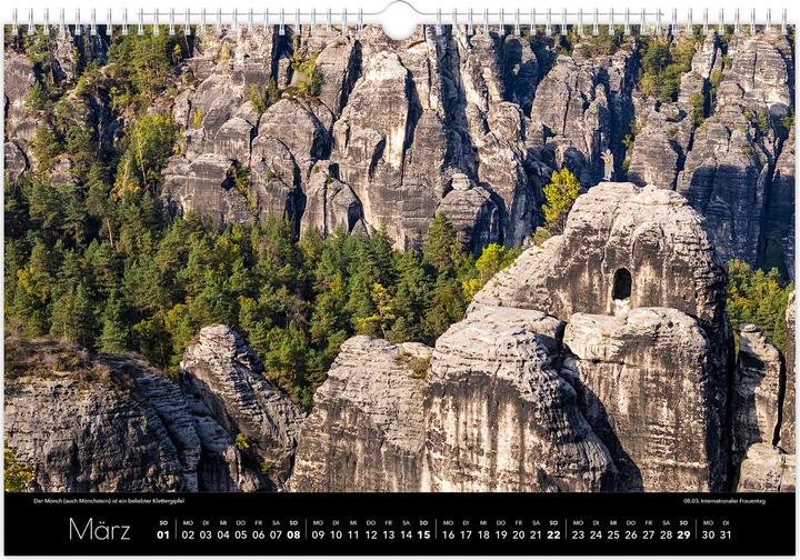 Image du produit Kalender Schsische Schweiz Luftaufnahmen 2026 (45 x 30 cm, Allemand)
