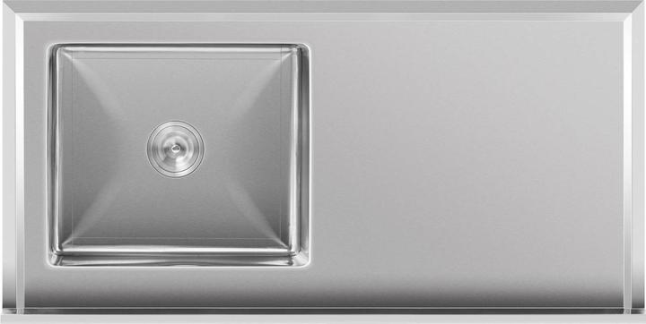 Produktbild Royal Catering Spültisch Spülbecken Edelstahlspüle Gastrospüle mit Regal Edelstahl 49x42x24,5cm (25 cm, 60 cm)
