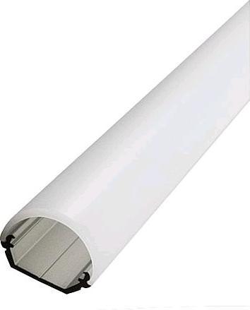 EGB F2002620 Profilé d'angle en aluminium 45B17,5x17,5mm, L2000mm pour bandes max B10mm, couvercle rond