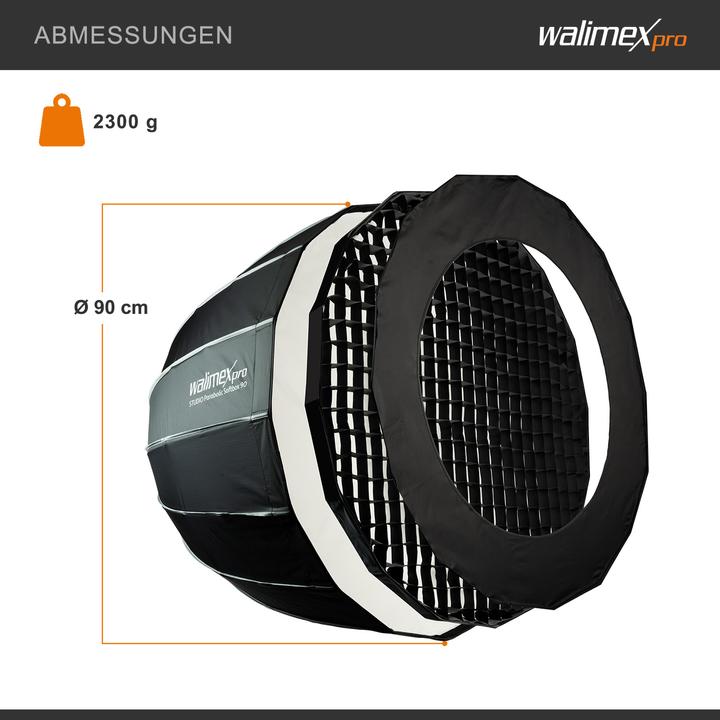Immagine prodotto Walimex pro Softbox parabolico da studio 90 Hensel EH (Soft box, 90 cm)