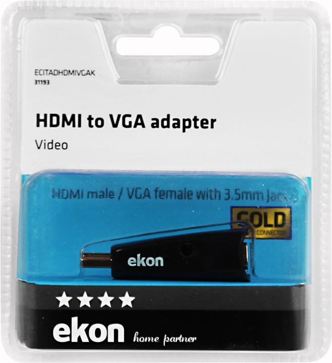 Immagine prodotto Ekon 3.5mm Klinke| HDMI (Typ A) — VGA (HDMI)