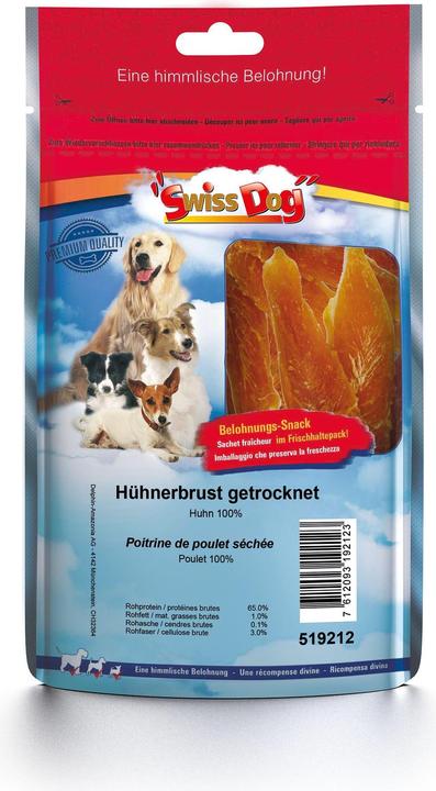 Produktbild SwissDog Hühnerbrust Getrocknet (Adult, 1 Stk., 80 g)
