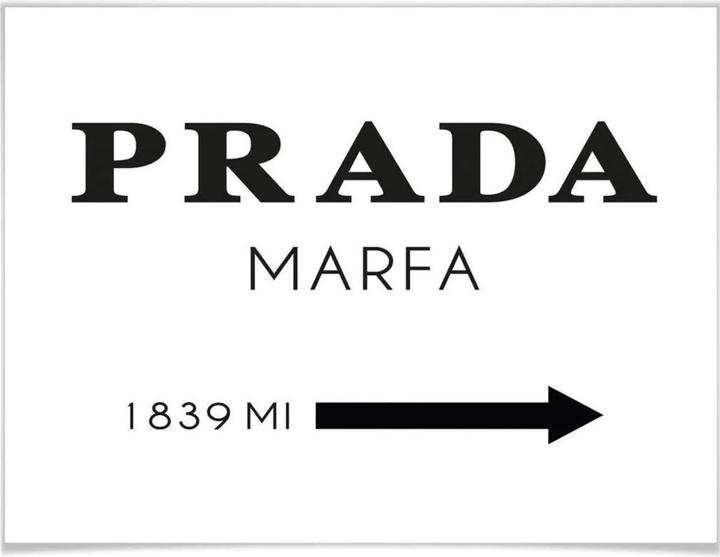 Trenddeko Poster Prada Marfa 100 x 80 cm, carta (100 x 80 cm)