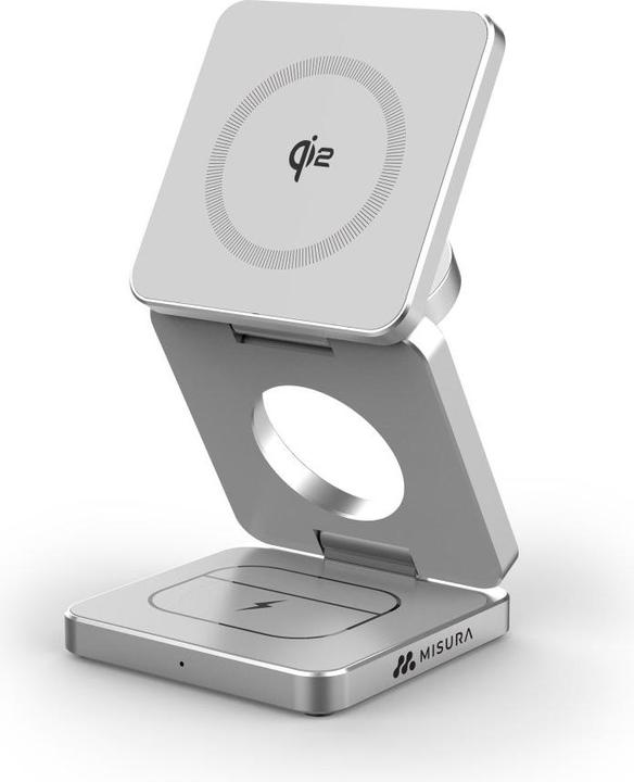 Immagine prodotto Misura MH08 Pro - Caricatore wireless Qi2 pieghevole 3 in 1 - NERO