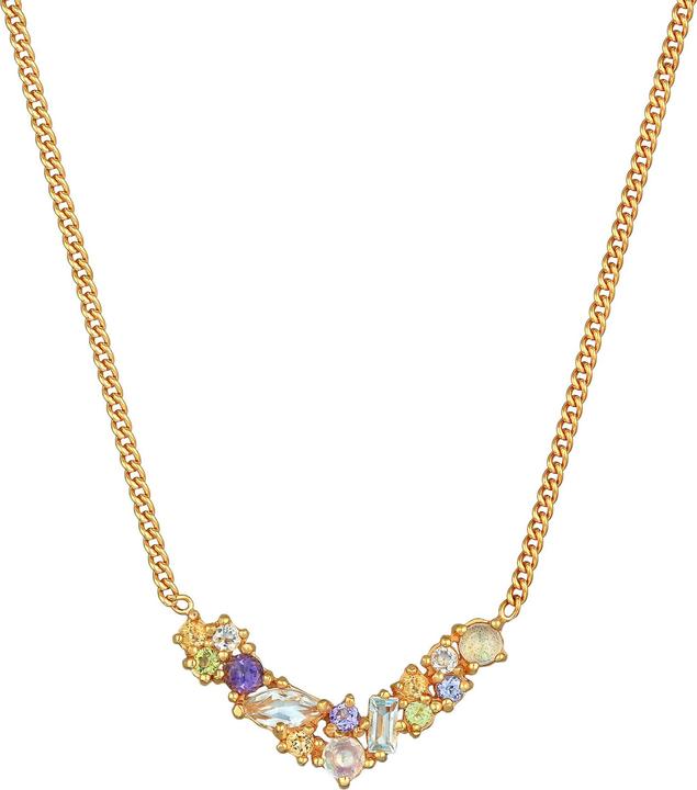 Produktbild Elli PREMIUM Halskette Mondstein Topas Amethyst 925 Silber (925 Sterling Silber vergoldet, Labradorit, Mondstein, peridot, Citrin, Amethyst, Topas, 42 cm)