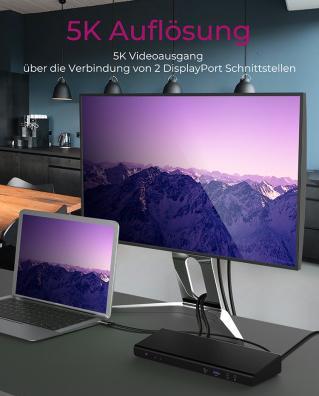 Produktbild Icy Box Dockingstation Notebook USB-C -> 3x Videoausgabe 60H (USB-C, 14 Ports)