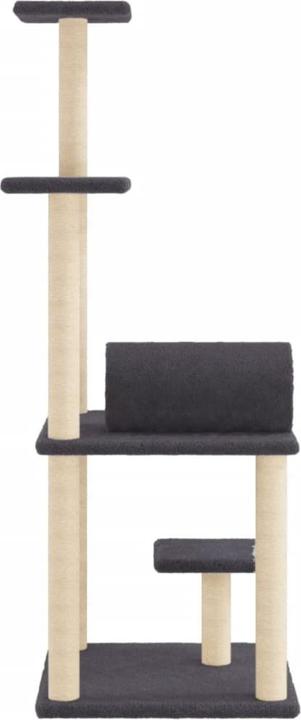Image du produit VidaXL Kratzbaum mit Sisal-Kratzsäulen Dunkelgrau 136 cm,Farbe (136 cm, Gris foncé)