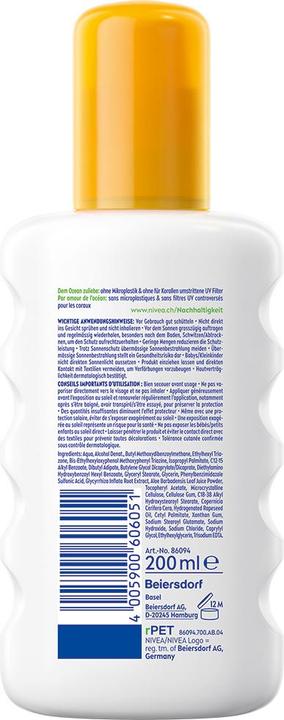Produktbild NIVEA Sun Sensitive Immediate Protect Sonnenspray (Sonnenspray, SPF 50+, 200 ml, 233 g)