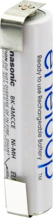 Actual product image Panasonic Eneloop BK-4MCC Micro AAA with solder tag U-shape (AAA, 800 mAh)