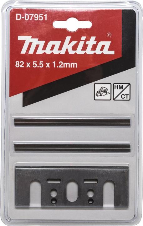 Actual product image Makita D-07951 Reversible knife HM 82mm+pressure pl.