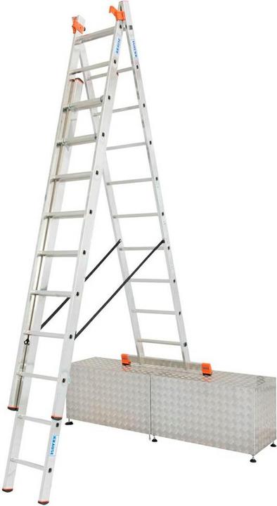 Immagine prodotto Krause Scala multiuso MONTO Tribilo alu 3x 10 pioli, H: 300.0 cm (Scaletta multiuso, 49 cm)