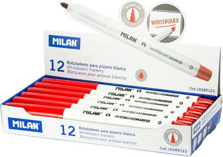 Produktbild Filzstifte Weisses Brett 12 Stück Rot PVC (Rot, 12 x)