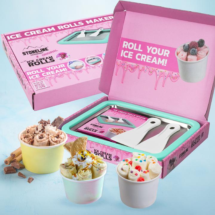 Actual product image Stoneline Ice Cream Rolls Maker, ice cream platter for homemade ice cream | Mint (CH plug)