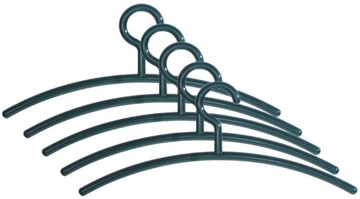 Kerkmann 5 Kunststoff Kleiderbügel schwarz (5 x)