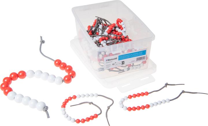 Image du produit Betzold 28 chaînes de calcul, 1 chaîne de démonstration chaque 5 rouge/5 blanc/5 rouge/5 blanc