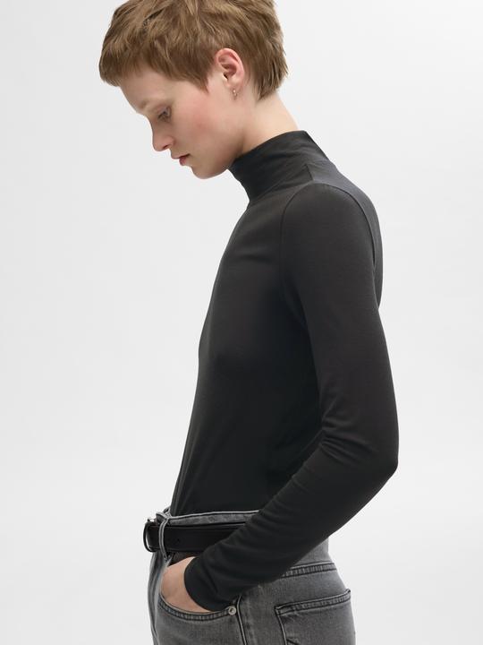 Image du produit Selected Femme Basic Haut à col haut avec manches longues (S)