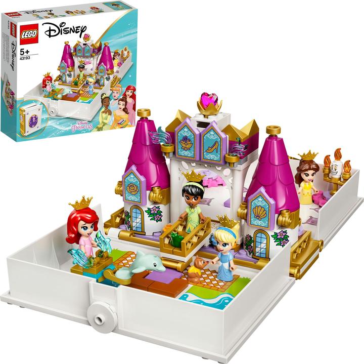 Produktbild LEGO Märchenbuch Abenteuer mit Arielle, Belle, Cinderella und Tiana (43193, LEGO Disney)