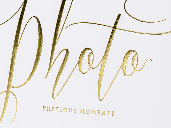 Actual product image Partydeco Photo album Precious moments 20 x 24.5 cm, White/Gold (20 x 24.5 cm)