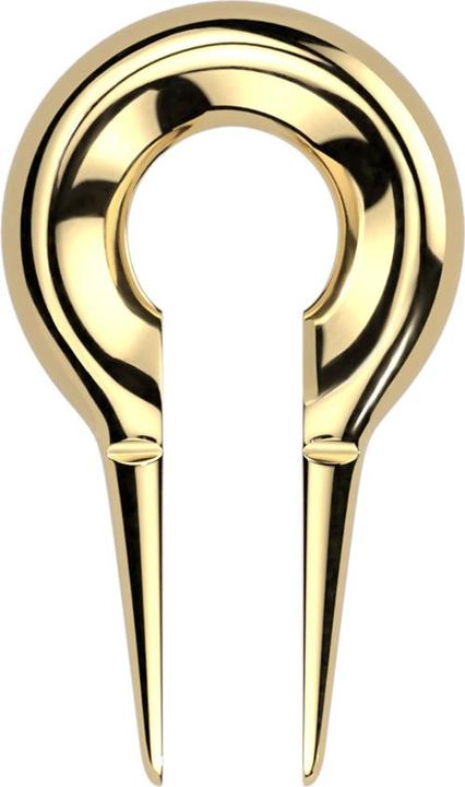 Immagine prodotto Star Piercing Peso auricolare placcato oro con foro a chiave (senza ottone, Acciaio chirurgico 316L)