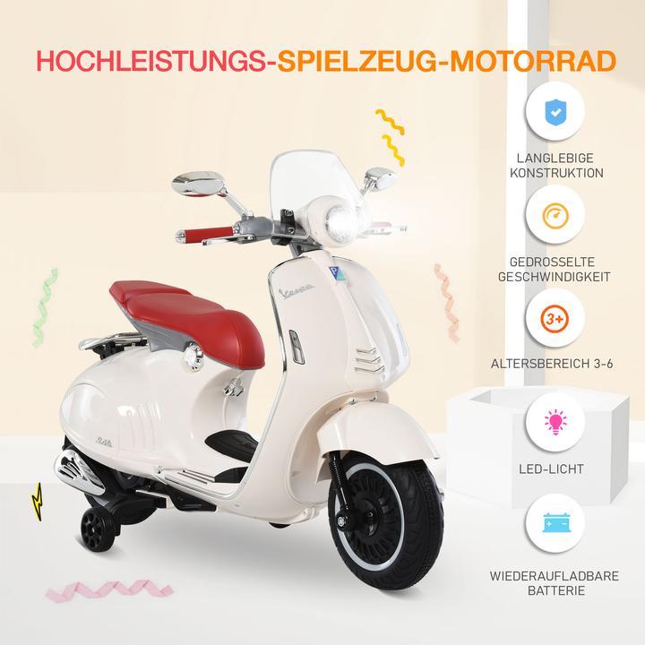 Produktbild Homcom Elektrofahrzeug Kindermotorrad mit MP3-Musik Beleuchtung (6 V)