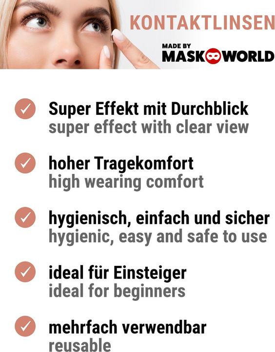 Actual product image Maskworld Elf Monatslinsen Kontaktlinsen für Fasching Halloween (Blue)