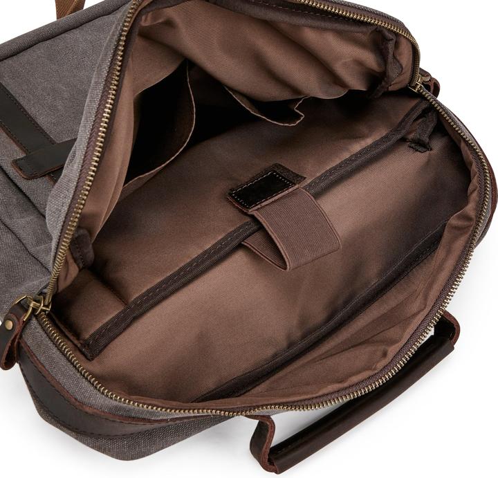 Actual product image Only-Bags.Store Canvas backpack, rugged canvas backpack, recla, travel rucimed leather, vintage backpack (14 l)