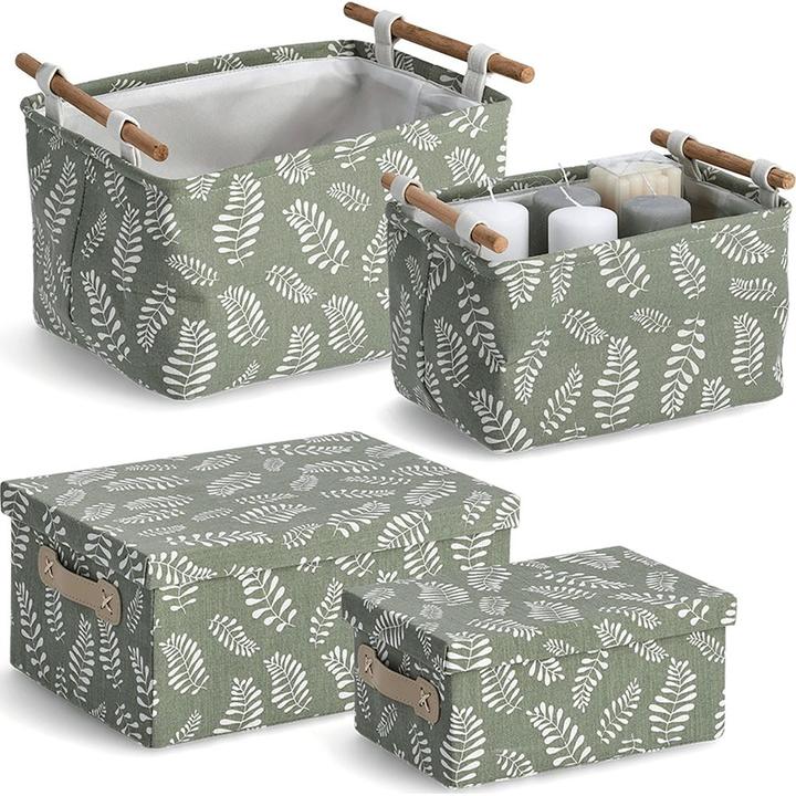 Actual product image Zeller Present Storage Basket 30x21x18green (1 x, 30.5 x 21 x 18 cm)